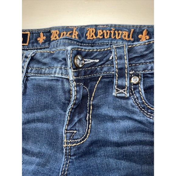 Rock Revival Alivia Skinny Button Pocket Denim Jeans-Women's Size 26x31 - Picture 8 of 16